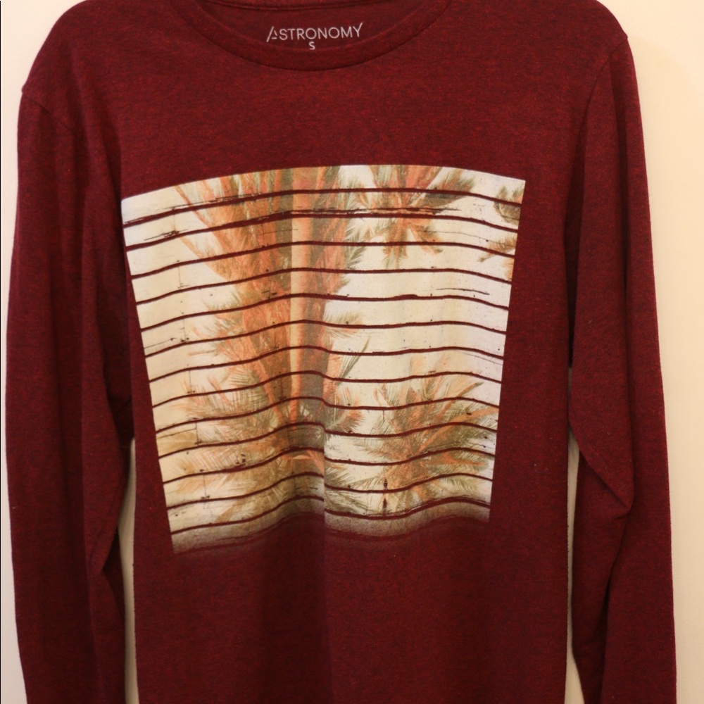 Long Sleeved Red Hawaii Shirt